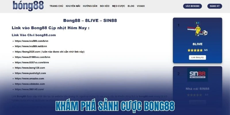Bong88 - Tượng Đài Cá Cược Bóng Đá Trả Sau Số Một Việt Nam 1 Khám phá sảnh cược Bong88