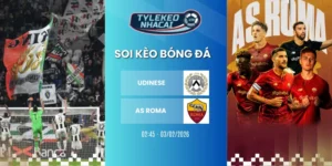 Soi Kèo Nhà Cái Udinese Vs AS Roma Hôm Nay Ngày 03/01/2026 - Serie A
