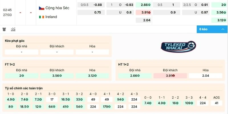 Soi Kèo Nhà Cái Cộng Hòa Séc Vs Republic Of Ireland Hôm Nay Ngày 27/03/2026 - VLWC 2 Nhận định kèo Cộng Hòa Séc vs Republic of Ireland